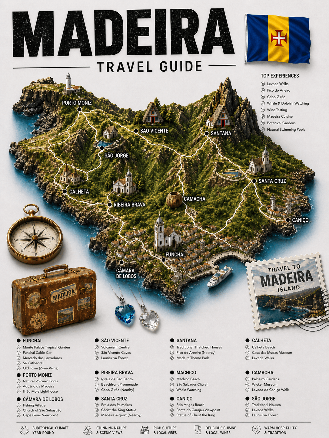 Infographic map of Madeira