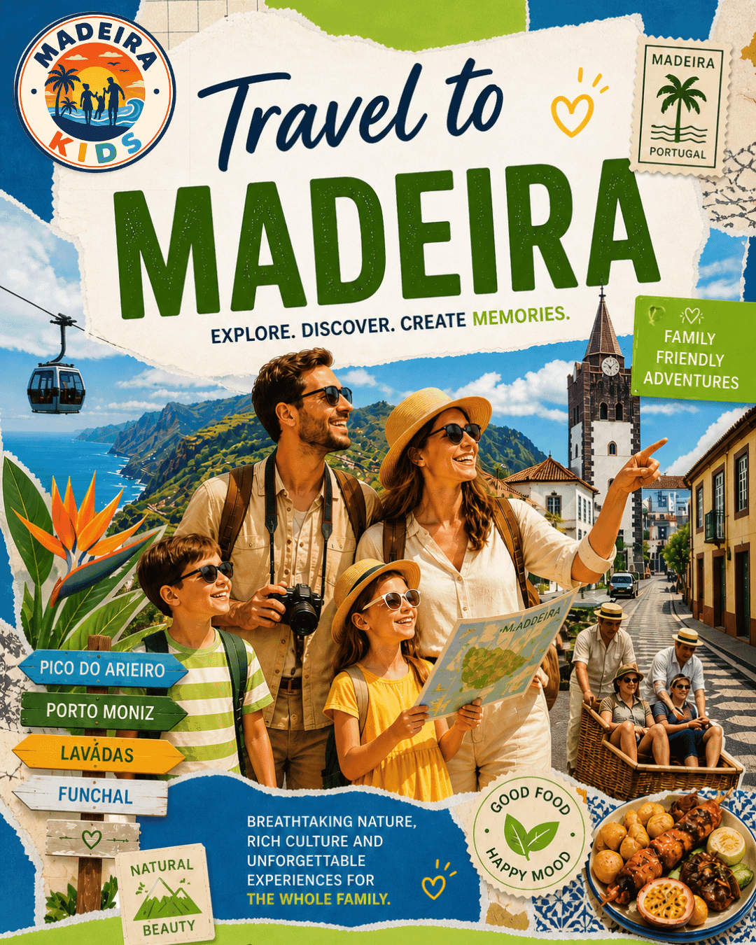 Family enjoying a trip to Madeira